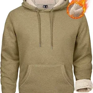 Ryehack Men's Hoodies Pullover Casual Long Sleeve Stand Collar Button Pullover Sweatshirts Color Block Pullover